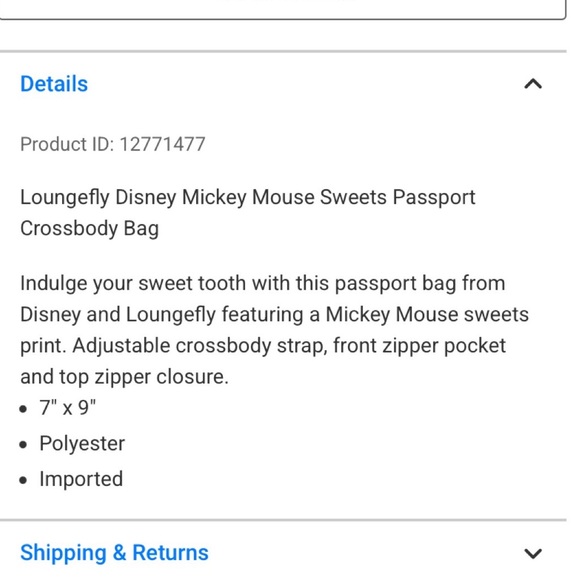 Loungefly Disney Mickey Mouse Sweets crossbody bag - Picture 14 of 14